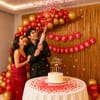 Gift Red & Gold Grand Anniversary Party Decor & Celebration Kit - 58 pcs