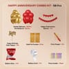 Buy Red & Gold Grand Anniversary Party Decor & Celebration Kit - 58 pcs