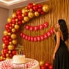 Shop Red & Gold Grand Anniversary Party Decor & Celebration Kit - 58 pcs
