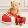Red Heart Chocolates and Bear Online
