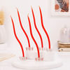 Buy Red Pillar Candles Set of 5 with Glass Holder