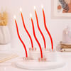 Red Pillar Candles Set of 5 with Glass Holder Online