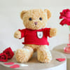 Buy Red Rose Bouquet with Teddy Bear & Mixed Berries Chocolate