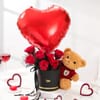 Gift Red Roses And Teddy Gift Combo