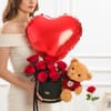 Buy Red Roses And Teddy Gift Combo