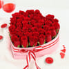 Gift Red Roses in Heart Shaped Gift Box (40 Stems)