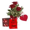 Red Roses with Belgian Truffles Online