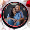 Gift Red Velvet Photo Cake for Couple