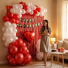 Shop Red & White Romantic Anniversary Party Balloon Decor Kit - 34 pcs