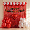 Red & White Romantic Anniversary Party Balloon DIY Decor Kit - 34 pcs