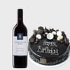 Red Wine and Premium Chocolate Mud Cake Combo