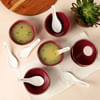 Shop Regal Feast Set of 6 Soup Bowls N Spoons - Maroon