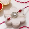 Gift Regal Kundan Pearl and Vintage Golden Rakhi - Set of 3