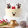Gift Reindeer Frosted Christmas Cake (750 Gm)