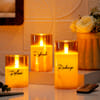 Buy Relax Refresh Recharge Personalized LED Candles - Set Of 3