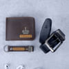 Reversible Textured Belt And Wallet Combo - Personalized Online