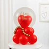 Romantic Red & Gold Party Balloon Bouquet