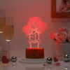 Romantic Roses Personalized LED Lamp With Brown Base Online
