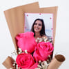 Gift Rose Bouquet with Personalized Polaroid Card