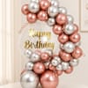 Gift Rose Gold Birthday Balloon Arrangement