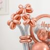 Buy Rose Gold Charm Birthday Balloon Arrangement