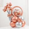 Rose Gold Charm Birthday Balloon Arrangement Online