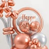 Gift Rose Gold Charm Birthday Balloon Bouquet