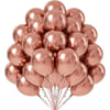 Rose Gold Chrome Party Balloons - Set Of 50 Pcs