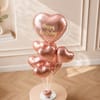 Gift Rose Gold Heart Birthday Balloon Arrangement