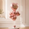 Rose Gold Heart Birthday Balloon Arrangement