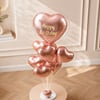 Gift Rose Gold Heart Birthday Balloon Bouquet