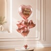 Rose Gold Heart Birthday Balloon Bouquet