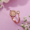 Buy Rose Gold Moonstone Adjustable Ring