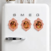 Buy Rose Gold Personalized Vintage Fridge Magnet Trio