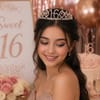 Rose Gold Rhinestone 16th Birthday Party Tiara