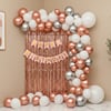 Rose Gold & Silver Birthday Party Balloon décor