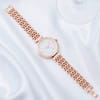 Shop Rose Gold Women's Watch With Infinity Knot Bracelet