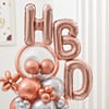 Gift Rose Luxe Birthday Balloon Bouquet