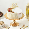 Rose Pista Crescent Red Velvet Cake (500 Gm) Online