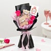 Gift Roses and Teddy Bouquet for Daughter's Day