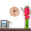 Round Wooden Wall Clock - Customized with Logo & Image Online
