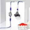 Buy Royal Blue Rakhis And Sweets Combo