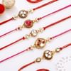 Gift Royal Elegance Rakhi and Sweet Combo - Set of 5