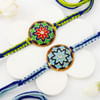 Gift Royal Meena Work Rakhi Set Of 2