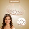 Gift Royal Rose Gold Crystal Party Tiara