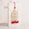 Gift Royal Ruby Pearl and Kundan Lumba Rakhi