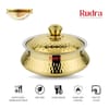 Buy Rudra Safari Hammered Gold Double Walled Stainless Steel Casserole (0.5 L)