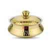 Rudra Safari Hammered Gold Double Walled Stainless Steel Casserole (0.5 L)