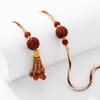 Buy Rudraksh Bhaiya-Bhabhi Rakhi Set with Date Barfi