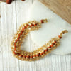 Gift Rudraksh Men's Gold Polish Bracelet